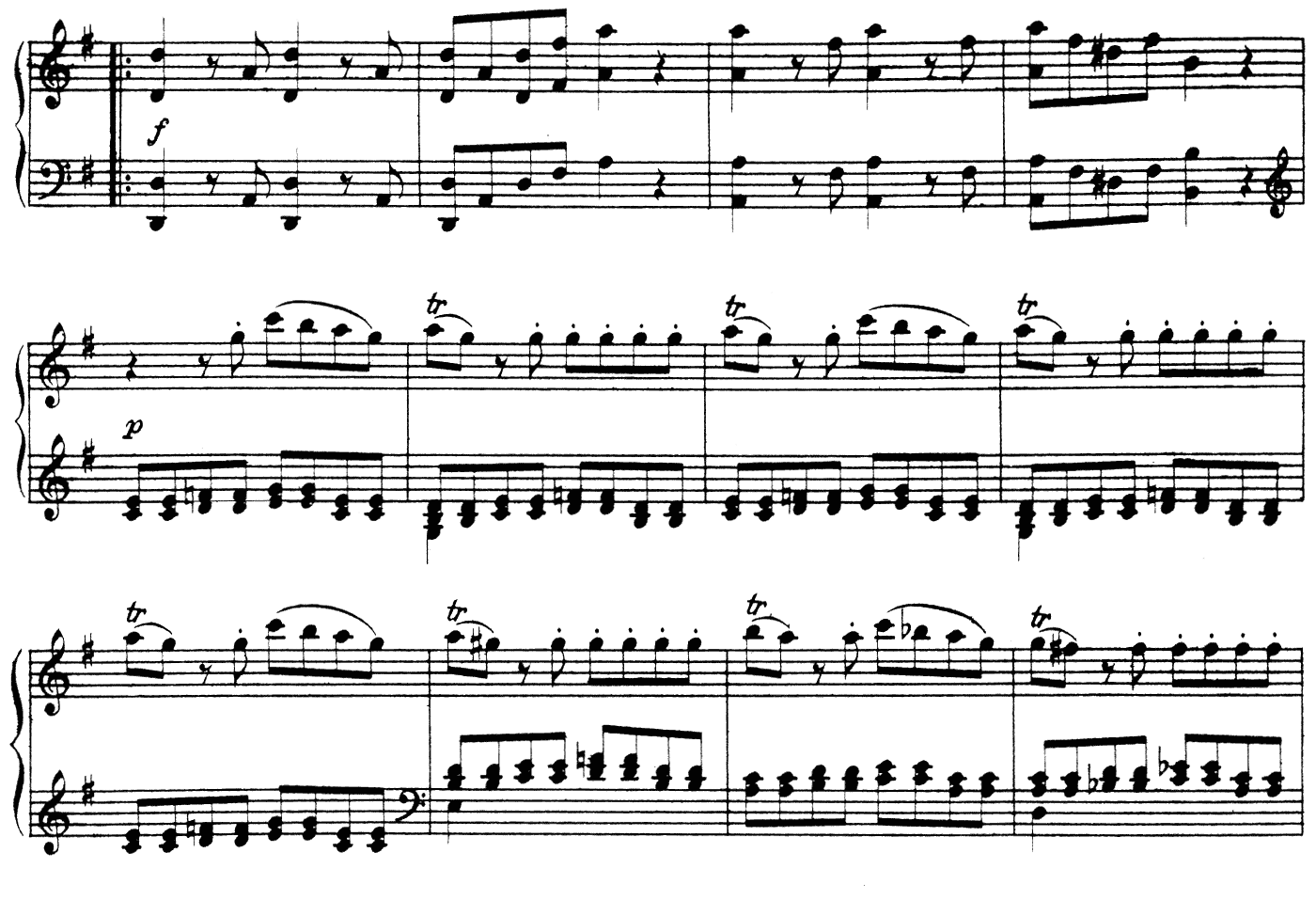 アイネ・クライネ・ナハトムジーク K.525 ピアノ無料楽譜1-05