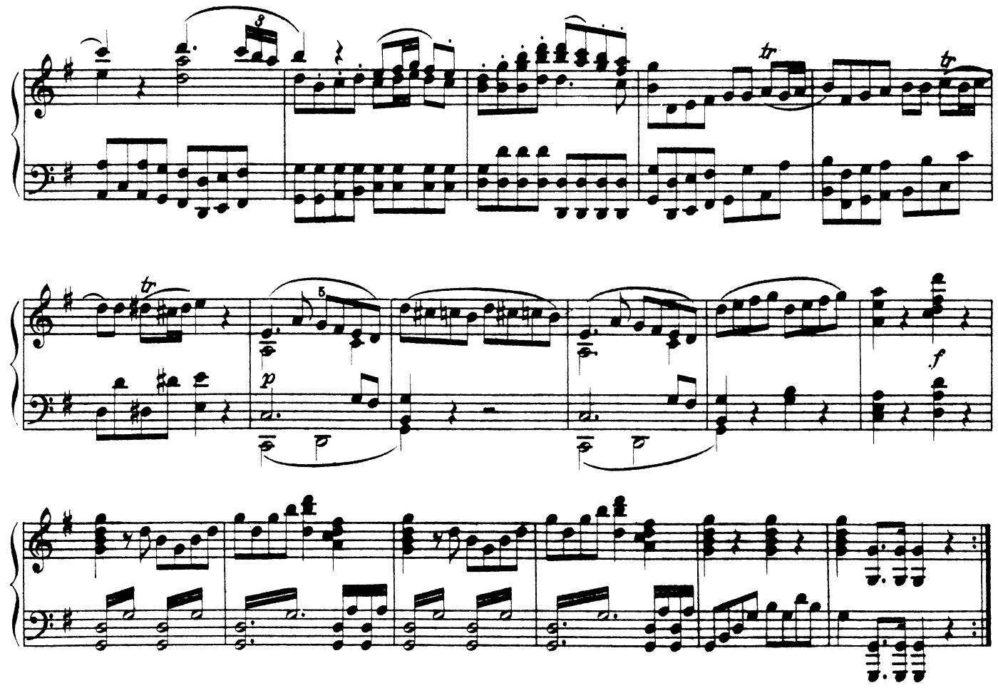 アイネ・クライネ・ナハトムジーク K.525 ピアノ無料楽譜1-10