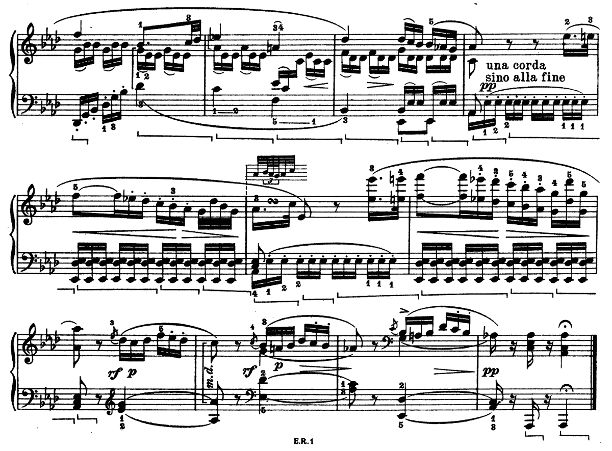 ピアノソナタ8番「悲愴」第二楽章 ピアノ無料楽譜6