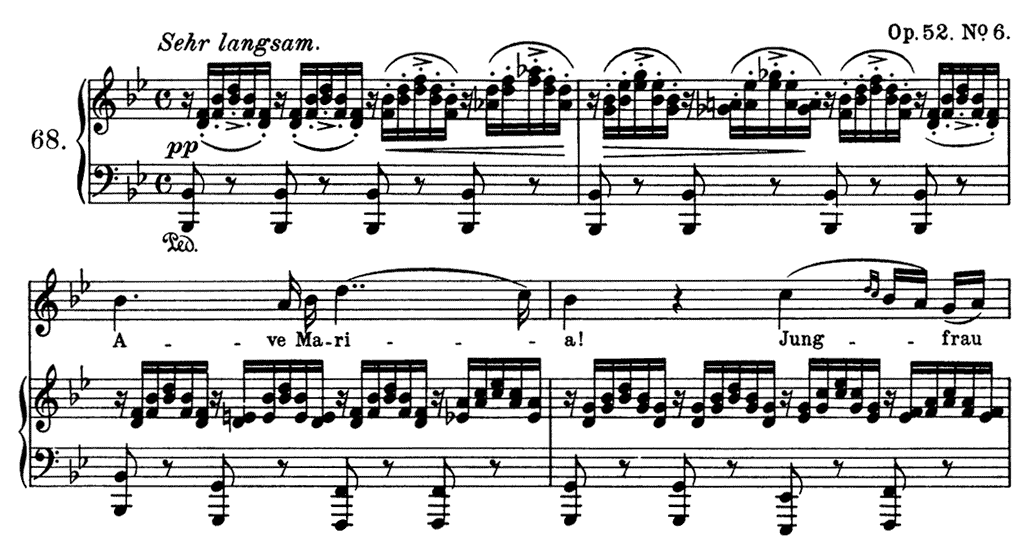 シューベルト アヴェマリアのピアノ楽譜1-1