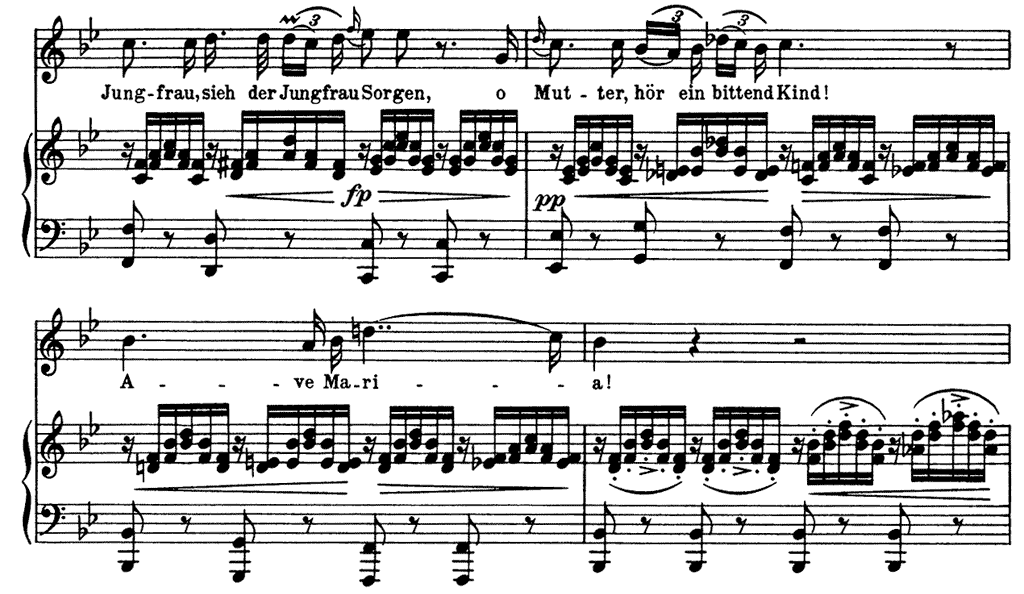 シューベルト アヴェマリアのピアノ楽譜2-1