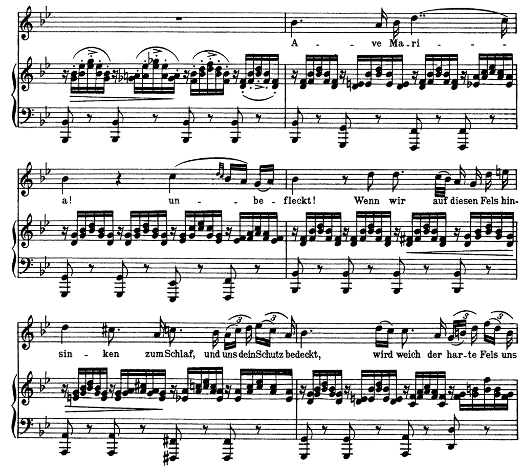 シューベルト アヴェマリアのピアノ楽譜2-2
