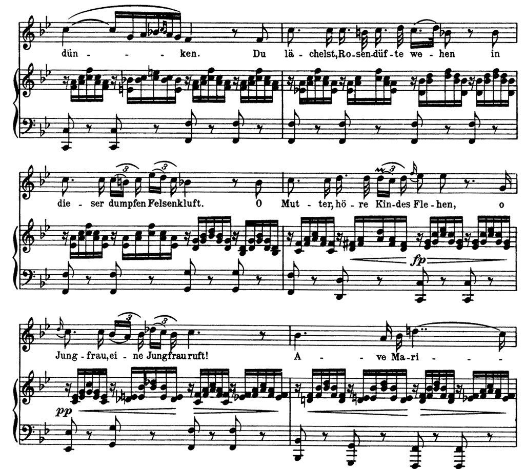 シューベルト アヴェマリアのピアノ楽譜3-1