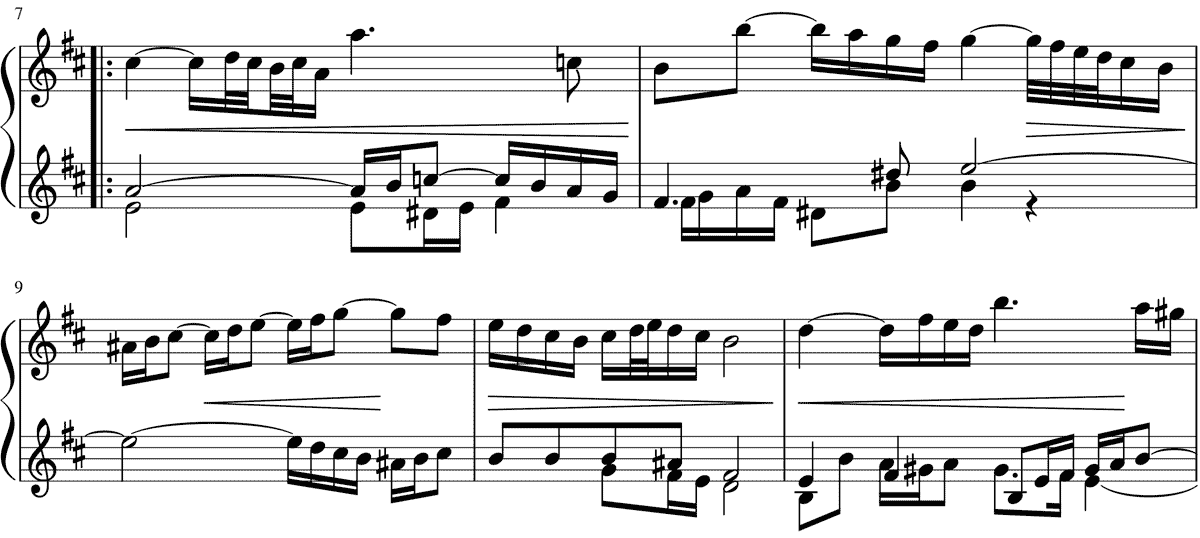 G線上のアリア ピアノ楽譜(連弾)2