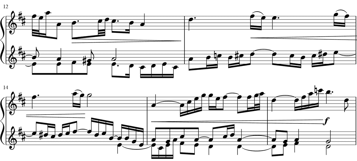 G線上のアリア ピアノ楽譜(連弾)3