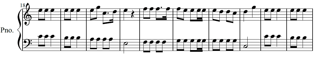 ジングルベル ピアノ楽譜3