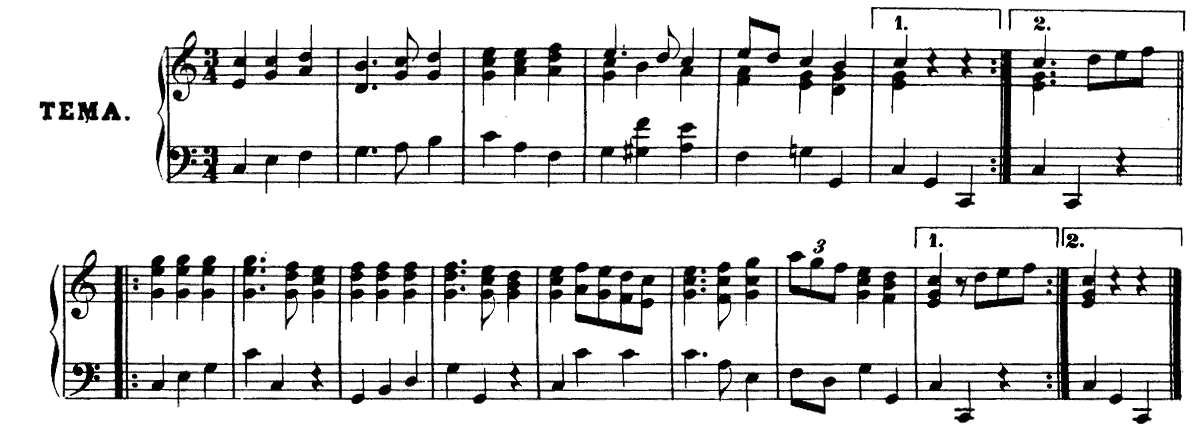 ベートーヴェン「ゴッド・セイヴ・ザ・キング」による7つの変奏曲　ピアノ無料楽譜 テーマ