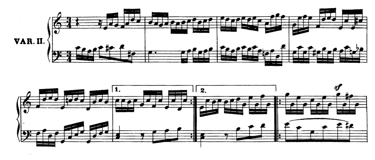 ベートーヴェン「ゴッド・セイヴ・ザ・キング」による7つの変奏曲　ピアノ無料楽譜 変奏曲2-1