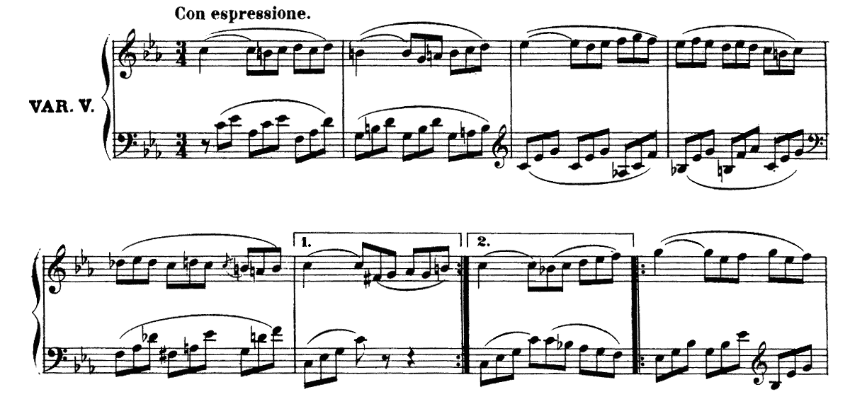 ベートーヴェン「ゴッド・セイヴ・ザ・キング」による7つの変奏曲　ピアノ無料楽譜 変奏曲5