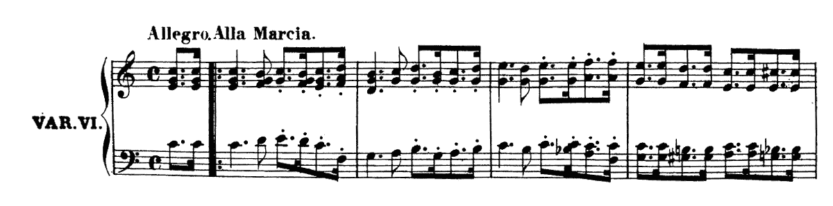 ベートーヴェン「ゴッド・セイヴ・ザ・キング」による7つの変奏曲　ピアノ無料楽譜 変奏曲6-1