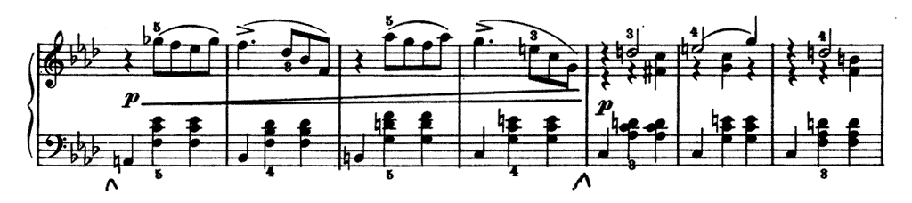「チャイコフスキー四季よりクリスマス」のピアノ楽譜1-3