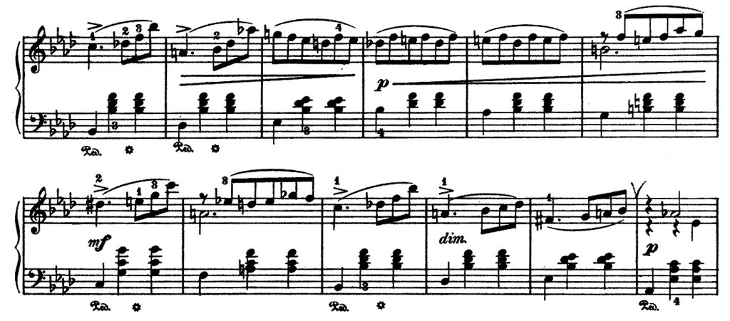 「チャイコフスキー四季よりクリスマス」のピアノ楽譜2-2