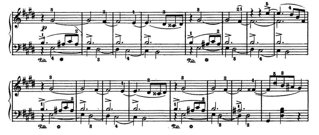 「チャイコフスキー四季よりクリスマス」のピアノ楽譜3-2