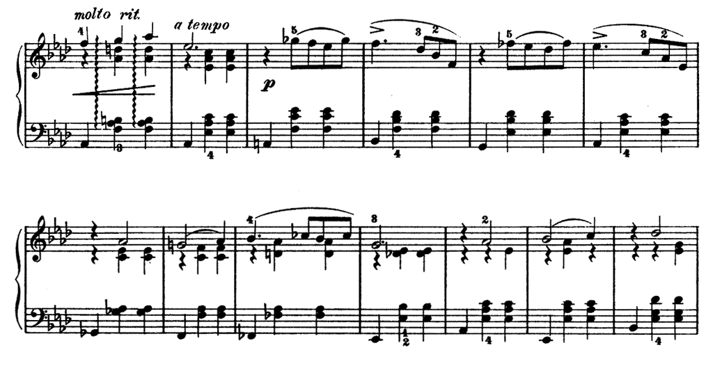 「チャイコフスキー四季よりクリスマス」のピアノ楽譜5-1