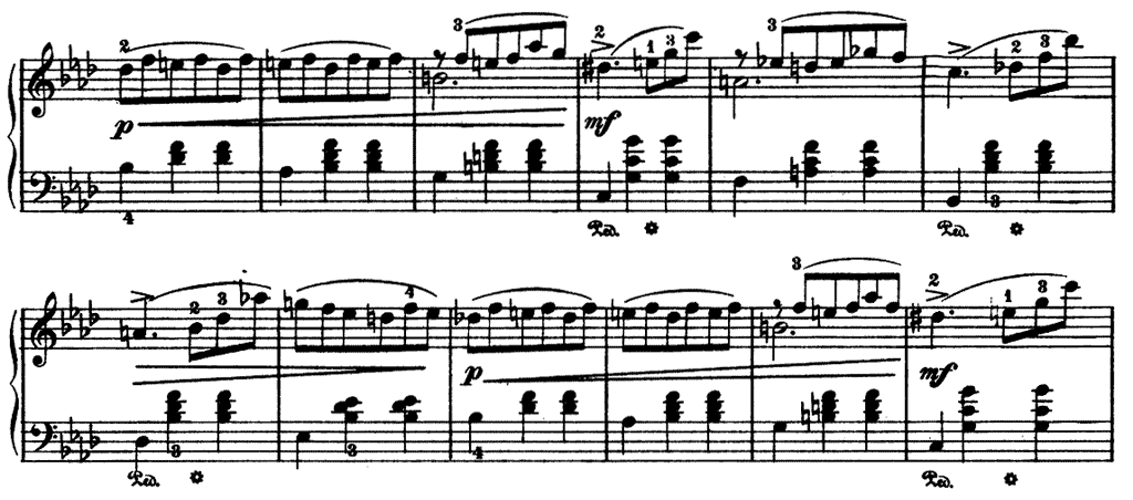 「チャイコフスキー四季よりクリスマス」のピアノ楽譜6-1