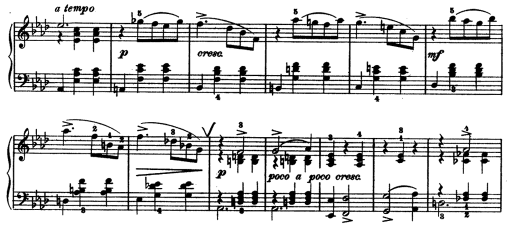 「チャイコフスキー四季よりクリスマス」のピアノ楽譜7-1