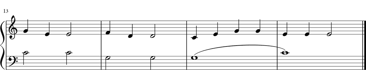 蝶々(ちょうちょう)簡易版 ピアノ楽譜3