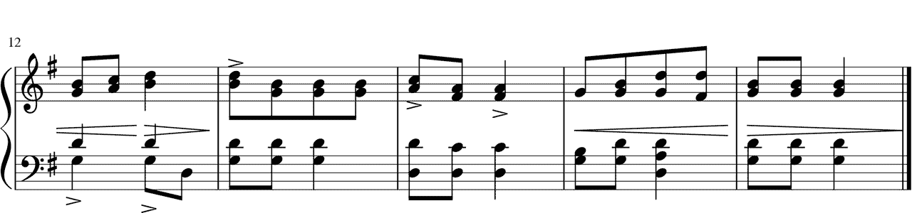 蝶々(ちょうちょう) ピアノ楽譜3