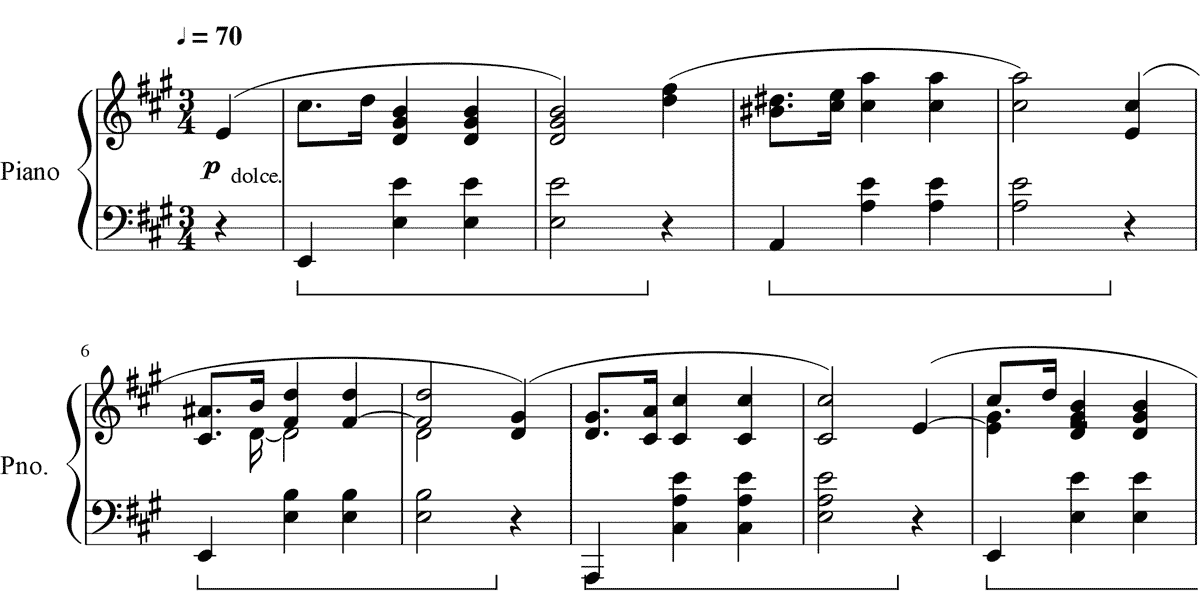 ショパン「前奏曲第7番 イ長調」(24の前奏曲 作品28) ピアノ楽譜1