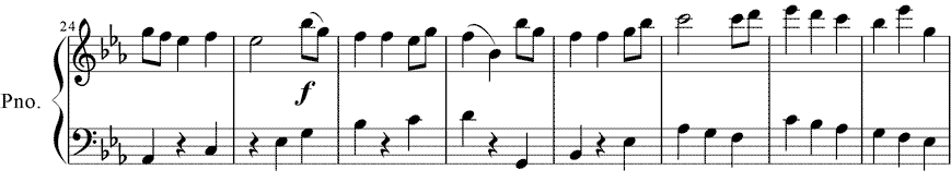 ジュピター第4主題 ピアノ楽譜4