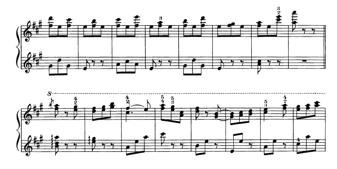 リャードフ オルゴール(音楽の玉手箱) ピアノ無料楽譜7