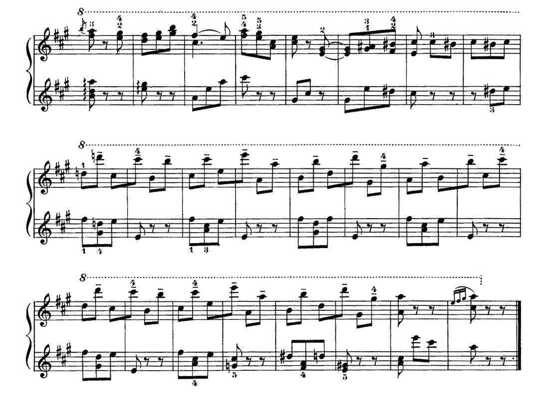 リャードフ オルゴール(音楽の玉手箱) ピアノ無料楽譜8