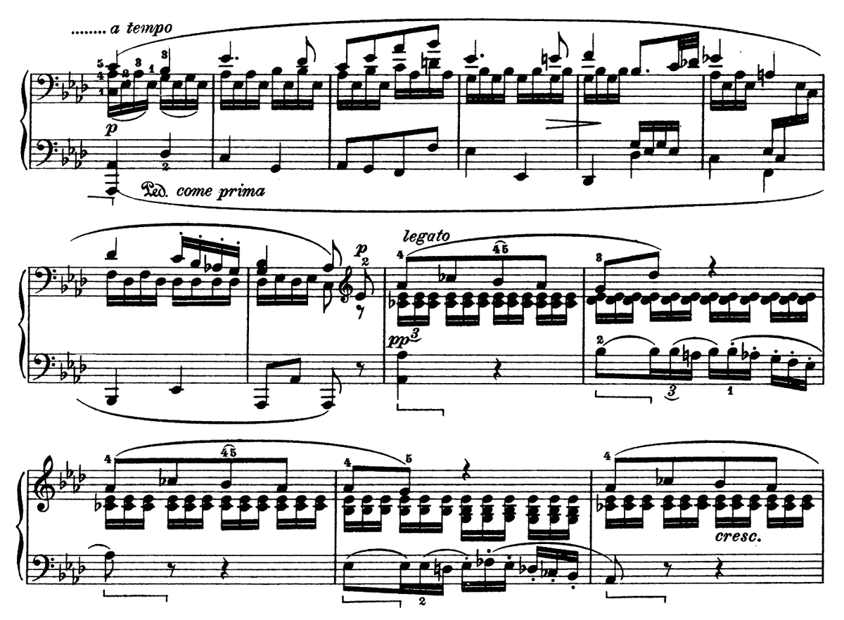 ピアノソナタ8番「悲愴」第二楽章 ピアノ無料楽譜3